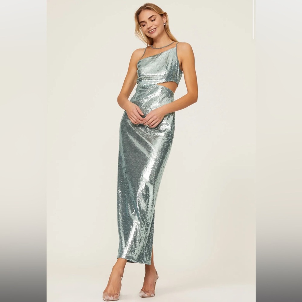 Toccin Sequin Cut Out Gown, RTR - Picture 2 of 14